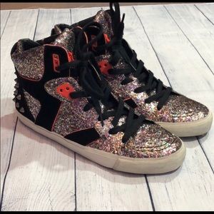 ASH Glitter High top sneakers.